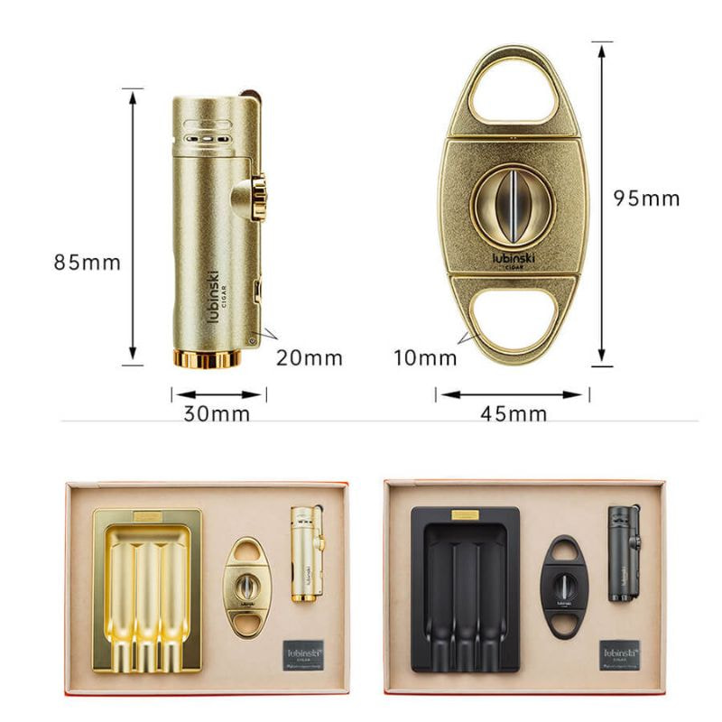 Bật lửa chuyên dụng và dao cắt xì gà của Lubinski